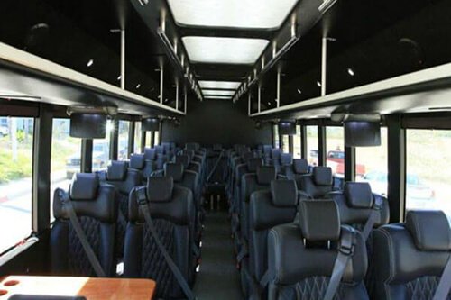 fort worth charter bus interior