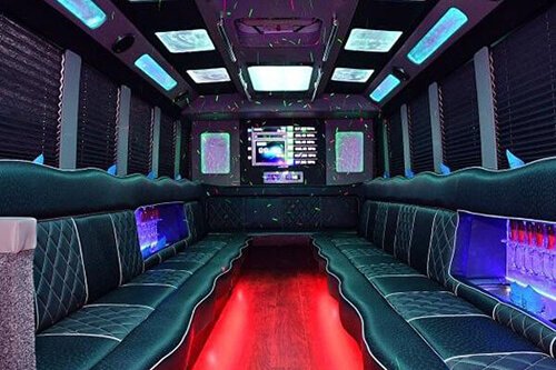 party bus leather seats